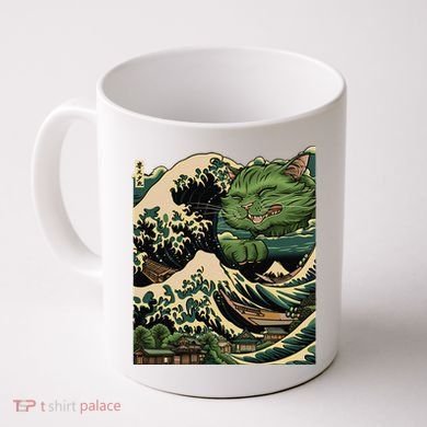 Vintage Catzilla Cat Terror Reigns Coffee Mug