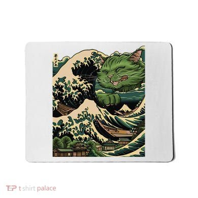 Vintage Catzilla Cat Terror Reigns Mousepad