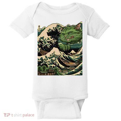 Vintage Catzilla Cat Terror Reigns Baby Bodysuit
