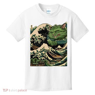 Vintage Catzilla Cat Terror Reigns Kids T-Shirt