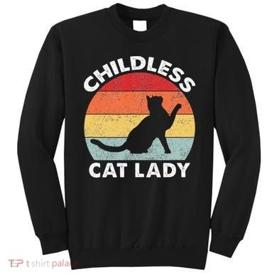 Vintage Childless Cat Lady Gift Sweatshirt