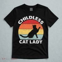 Vintage Childless Cat Lady Gift T-Shirt thumb 5