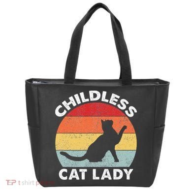Vintage Childless Cat Lady Gift Tote Bag
