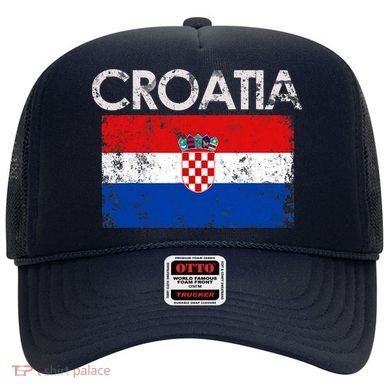 Vintage Croatia Croatian Flag Pride Gift Hat