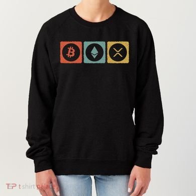Vintage Crypto Cryptocurrency Crypto Ethereum Xrp Bitcoin Women's Sweatshirt