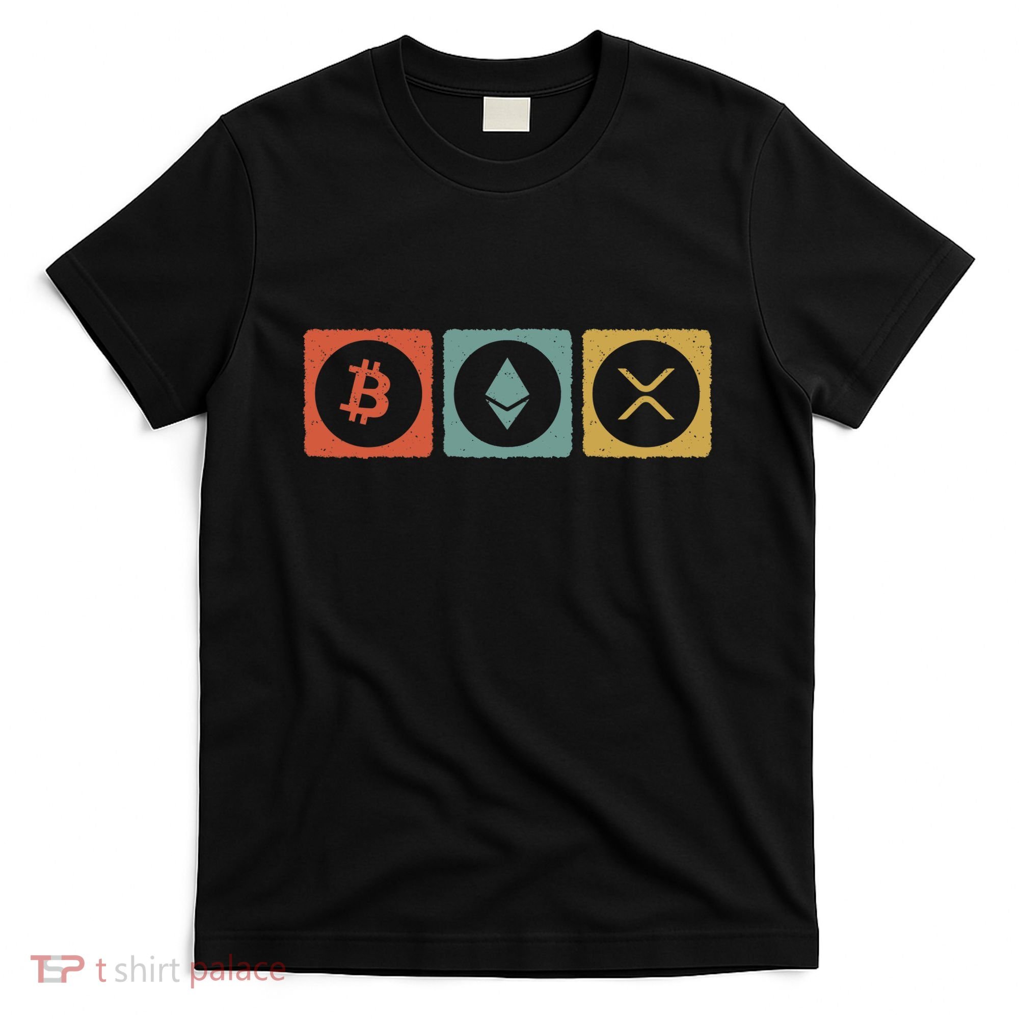 Vintage Crypto Cryptocurrency Crypto Ethereum Xrp Bitcoin T-Shirt