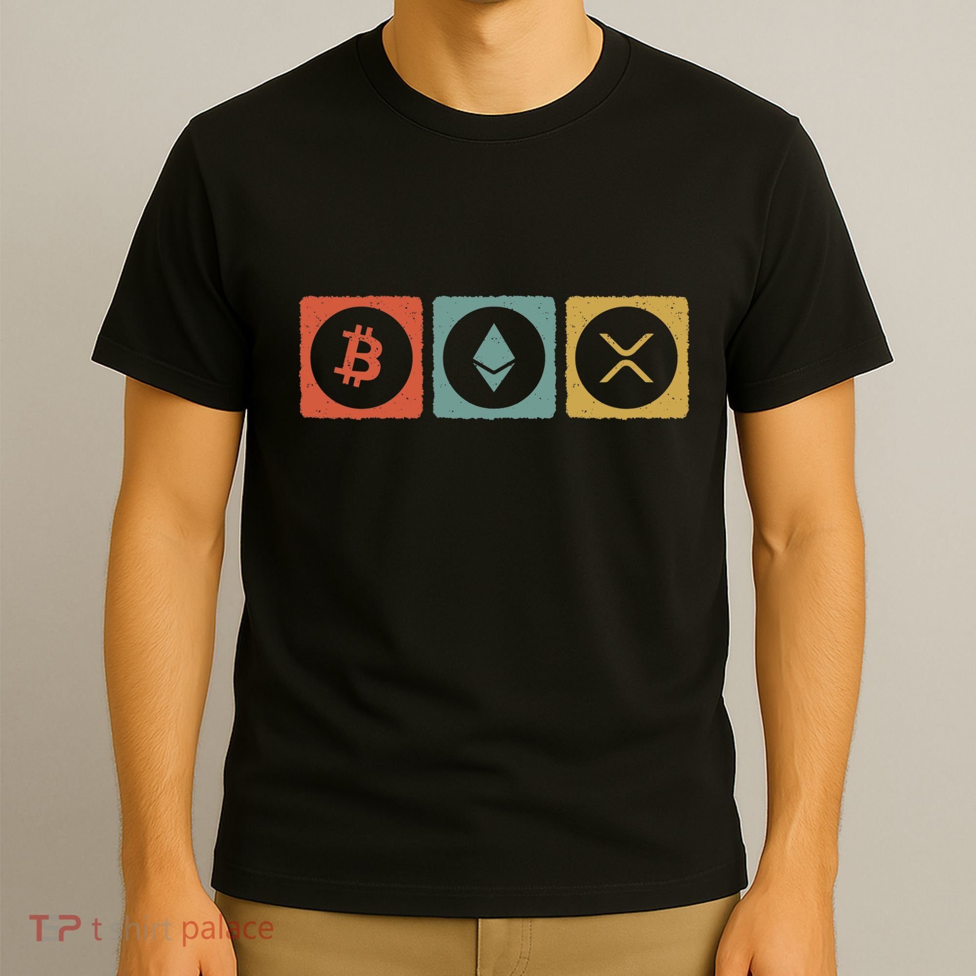 Vintage Crypto Cryptocurrency Crypto Ethereum Xrp Bitcoin T-Shirt