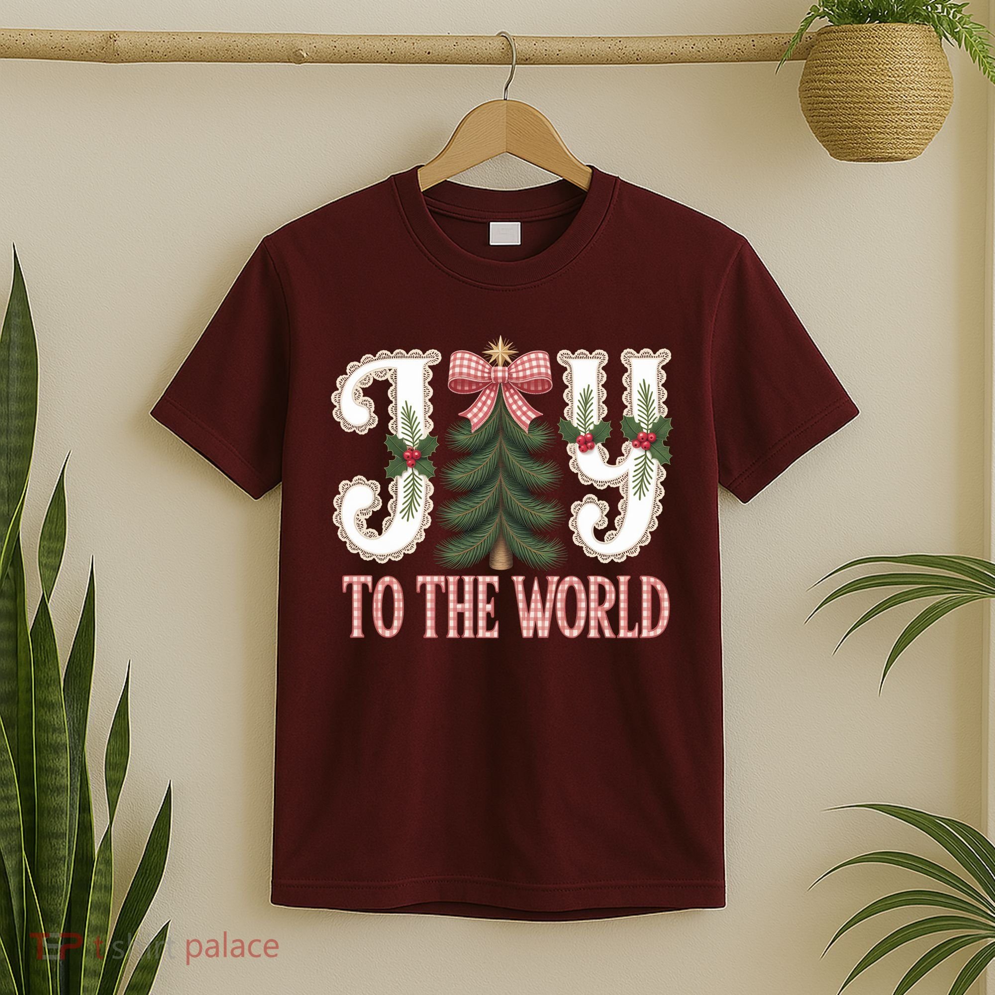 Vintage Cute Christmas Joy To The World T-Shirt