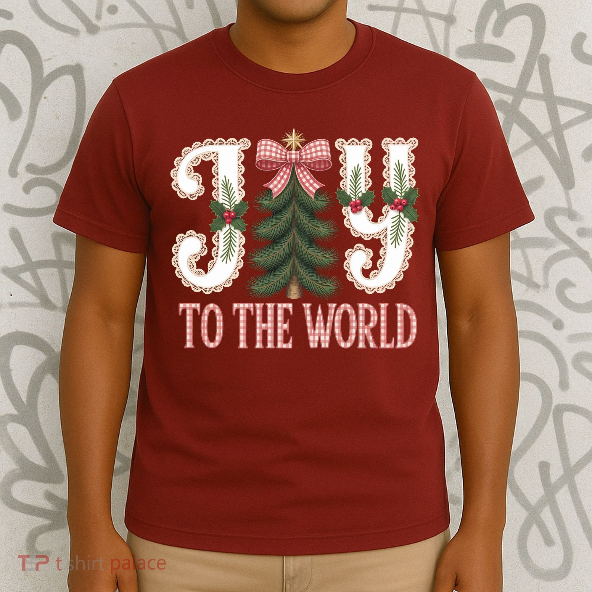 Vintage Cute Christmas Joy To The World T-Shirt
