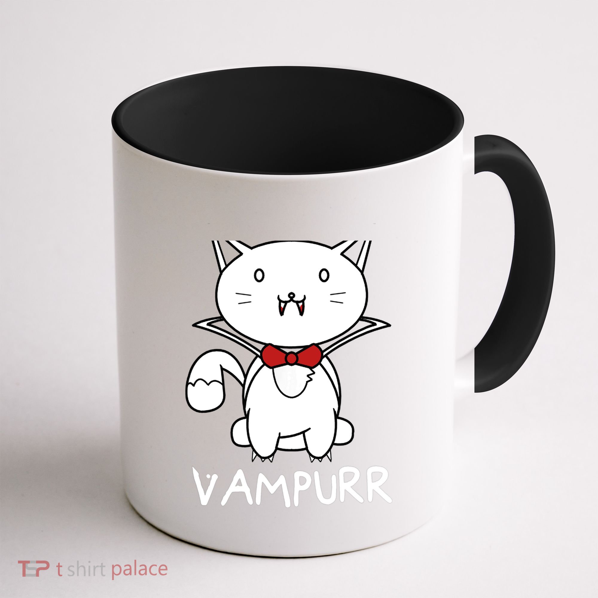Vampurr Cute Cartoon Vampire Cat Coffee Mug