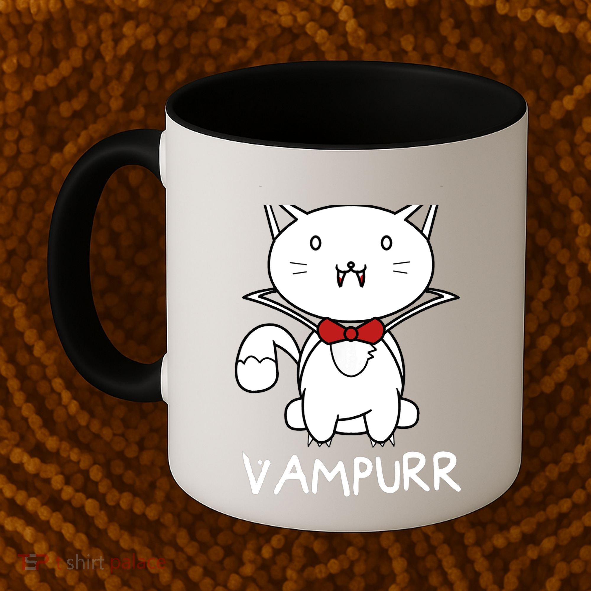 Vampurr Cute Cartoon Vampire Cat Coffee Mug