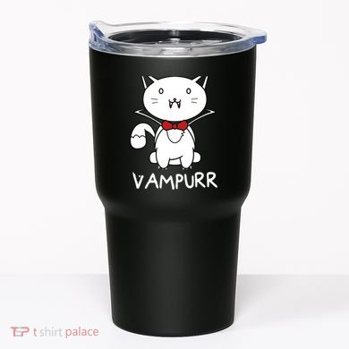 Vampurr Cute Cartoon Vampire Cat Tumbler