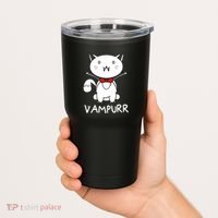 Vampurr Cute Cartoon Vampire Cat Tumbler thumb 2