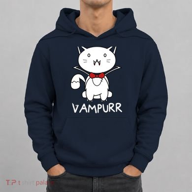 Vampurr Cute Cartoon Vampire Cat Hoodie