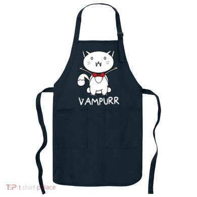 Vampurr Cute Cartoon Vampire Cat Apron