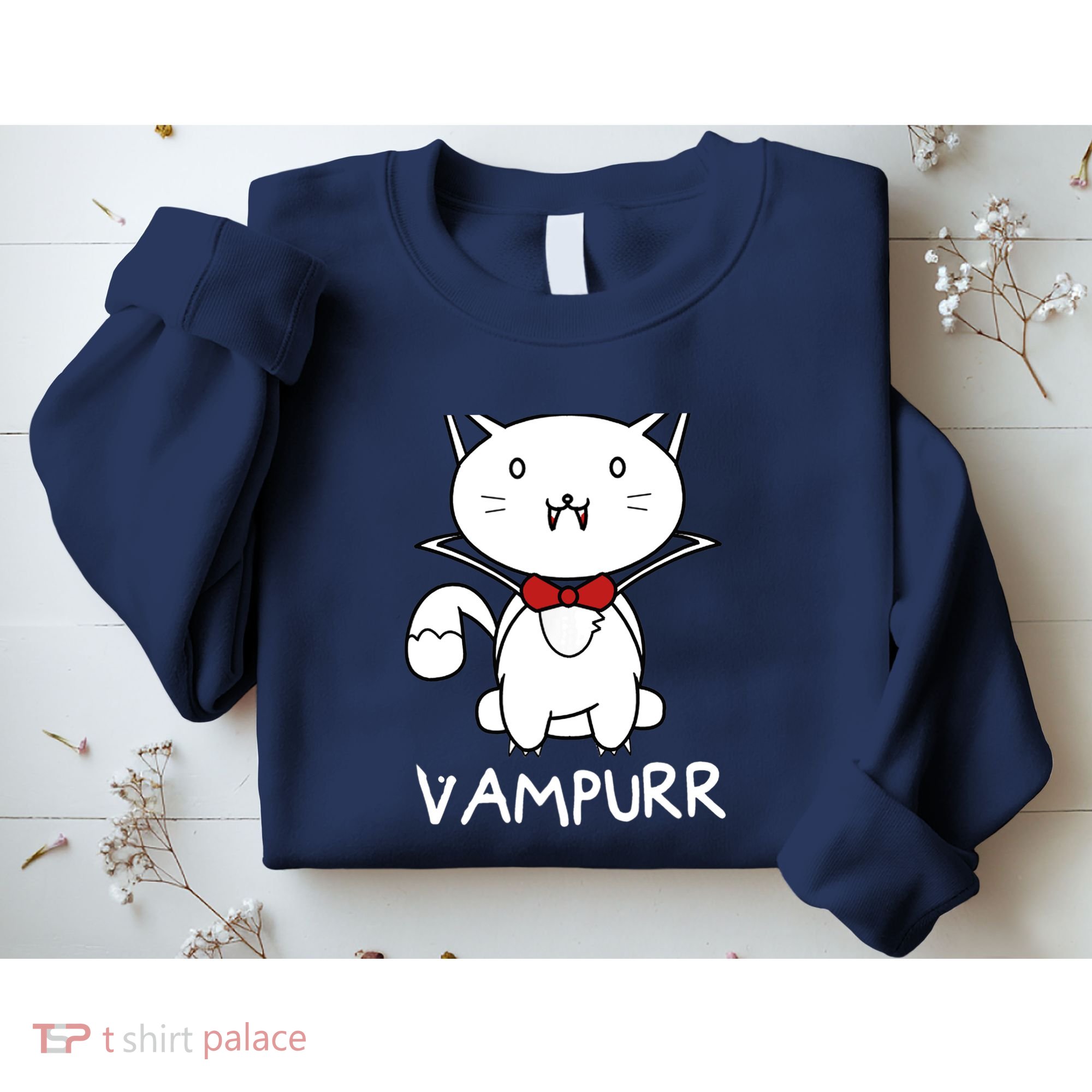 Vampurr Cute Cartoon Vampire Cat Sweatshirt