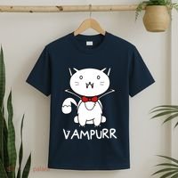 Vampurr Cute Cartoon Vampire Cat T-Shirt thumb 2