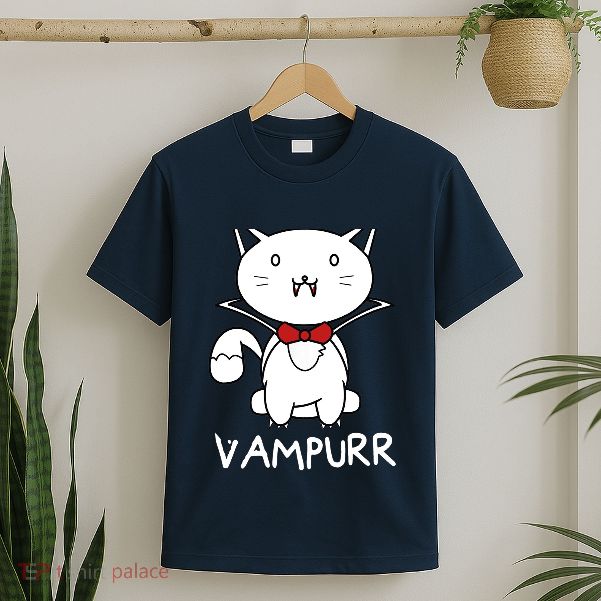 Vampurr Cute Cartoon Vampire Cat T-Shirt