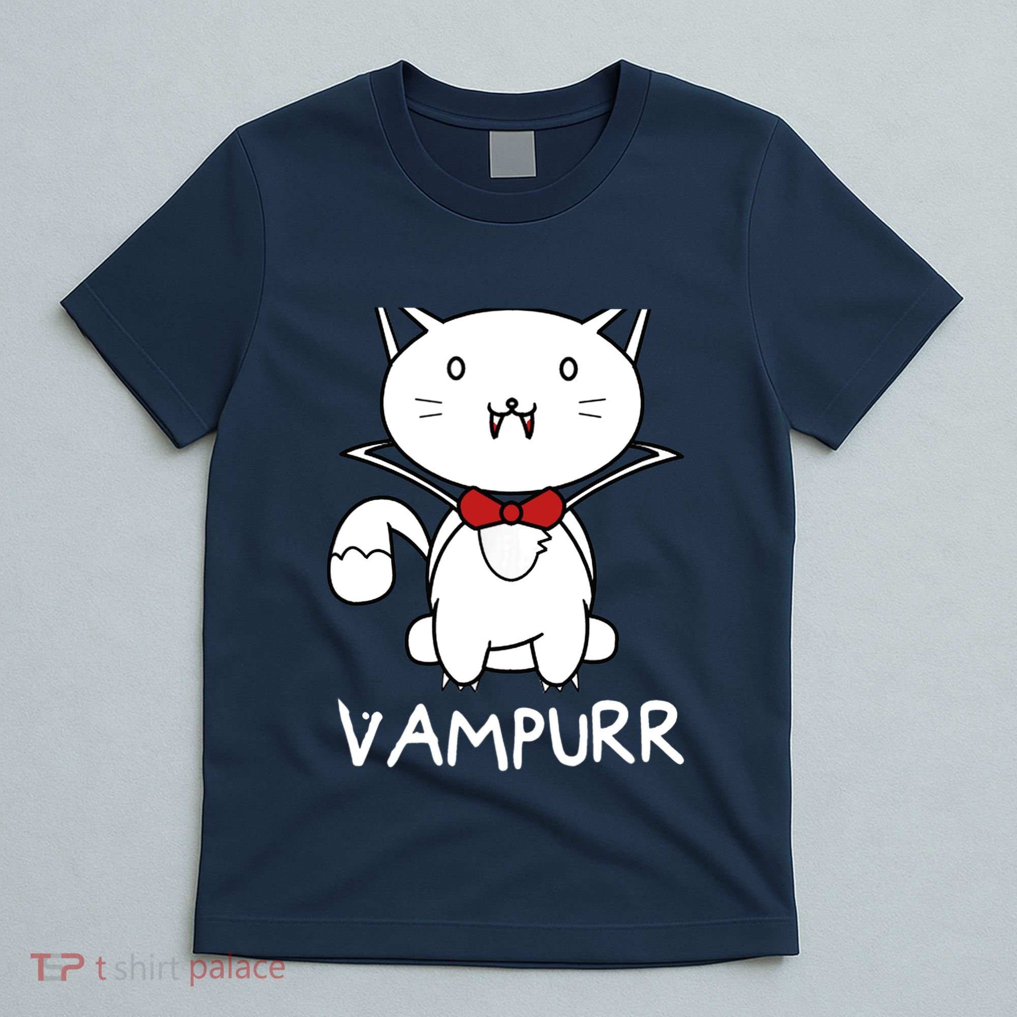 Vampurr Cute Cartoon Vampire Cat T-Shirt
