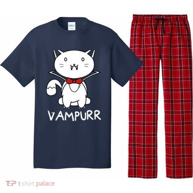 Vampurr Cute Cartoon Vampire Cat Pajama Set