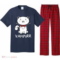 Vampurr Cute Cartoon Vampire Cat Pajama Set thumb 0