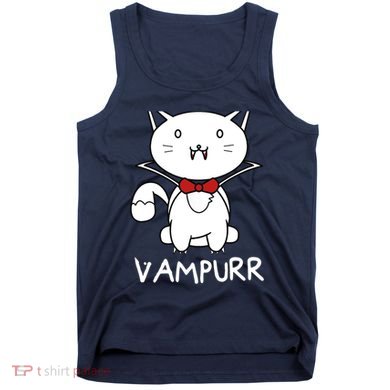 Vampurr Cute Cartoon Vampire Cat Tank Top