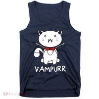 Vampurr Cute Cartoon Vampire Cat Tank Top thumb 0