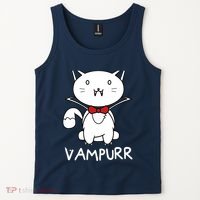 Vampurr Cute Cartoon Vampire Cat Tank Top thumb 2
