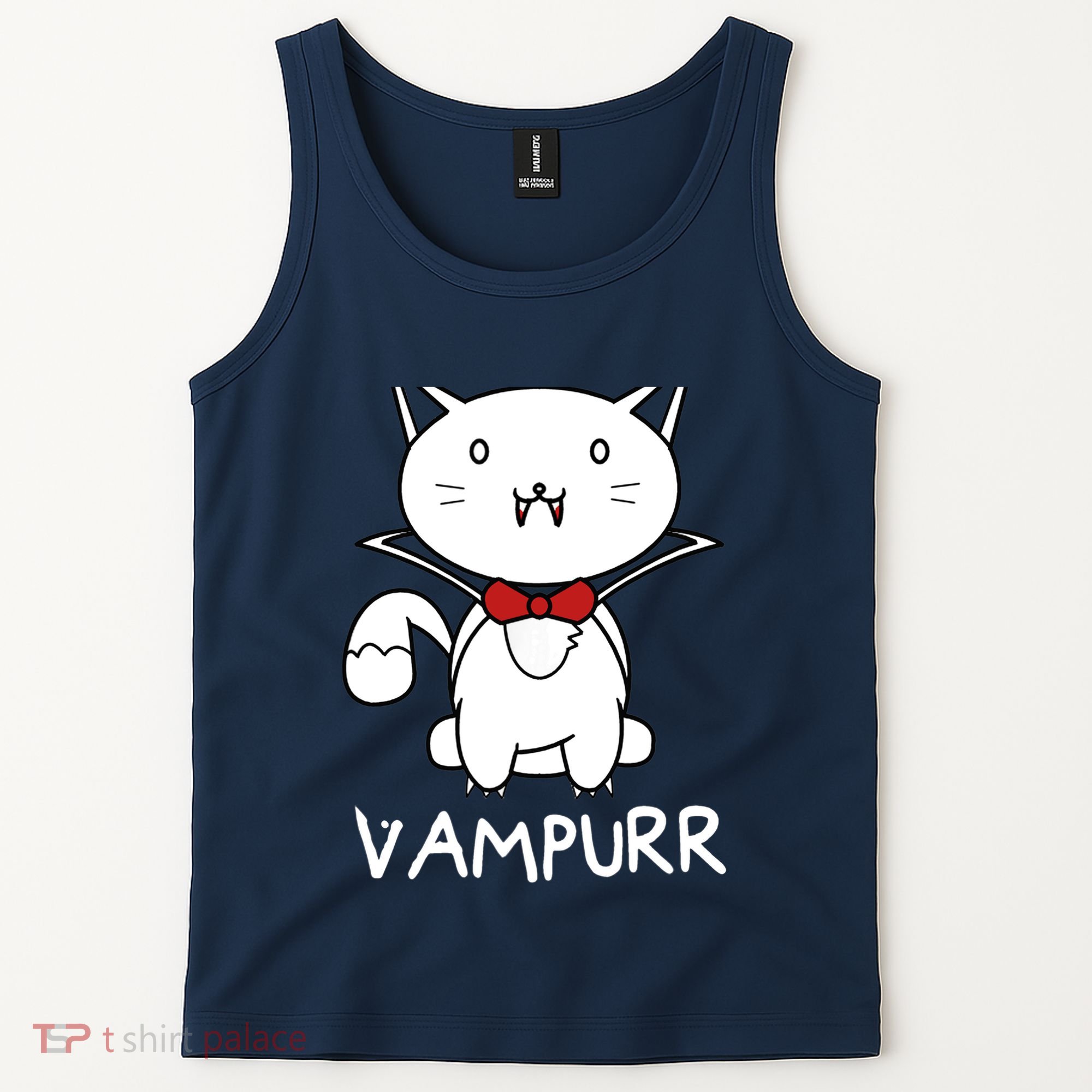 Vampurr Cute Cartoon Vampire Cat Tank Top