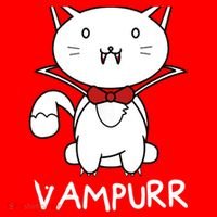 Vampurr Cute Cartoon Vampire Cat Santa Hat thumb 1