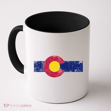 Vintage Colorful Colorado Flag Funny Gift Coffee Mug