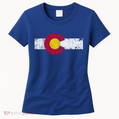 Vintage Colorful Colorado Flag Funny Gift Women's T-Shirt