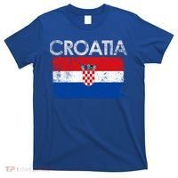 Vintage Croatia Croatian Flag Pride Great Gift T-Shirt thumb 0