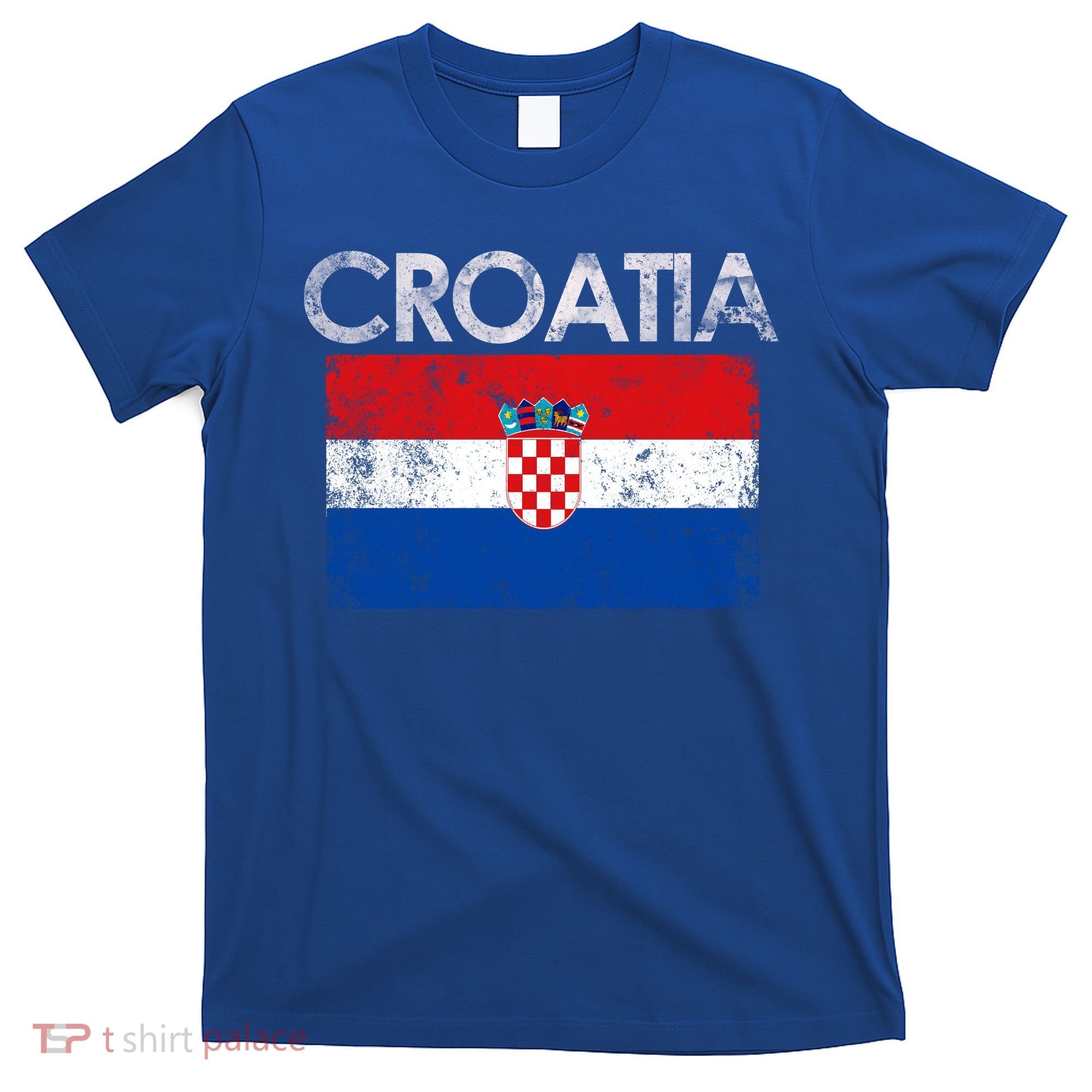 Vintage Croatia Croatian Flag Pride Great Gift T-Shirt
