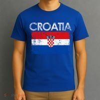 Vintage Croatia Croatian Flag Pride Great Gift T-Shirt thumb 3