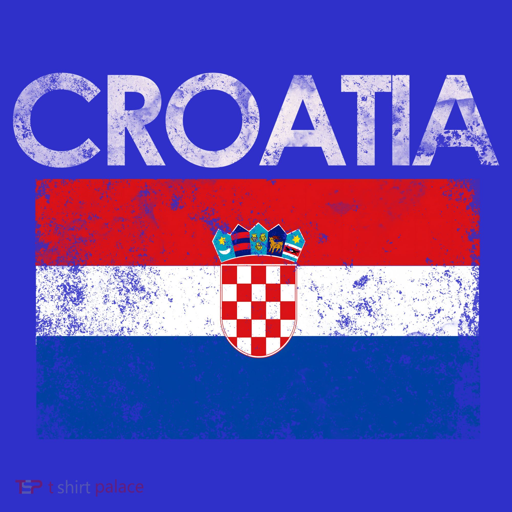 Vintage Croatia Croatian Flag Pride Great Gift T-Shirt
