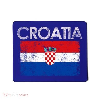 Vintage Croatia Croatian Flag Pride Great Gift Mousepad