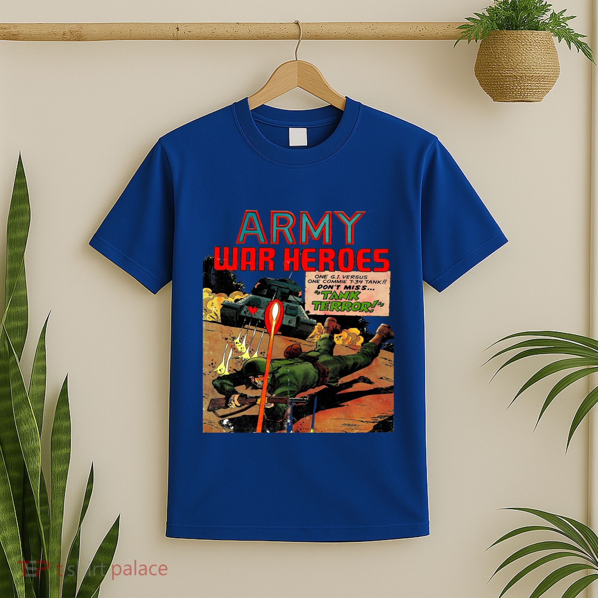 Vintage Comic Cover Title Honor The Brave Army War Heroes Gift T-Shirt