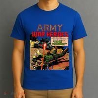 Vintage Comic Cover Title Honor The Brave Army War Heroes Gift T-Shirt thumb 3