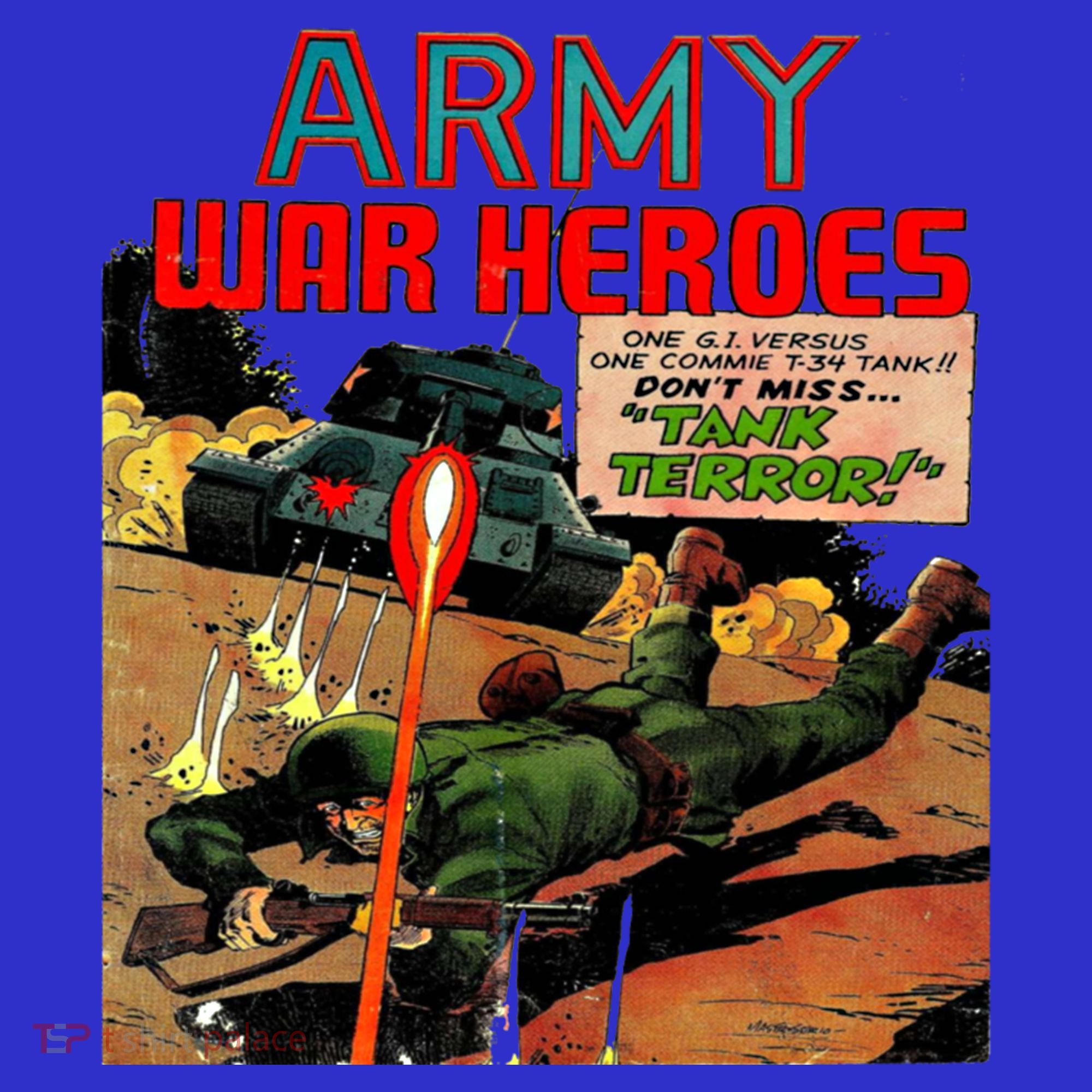 Vintage Comic Cover Title Honor The Brave Army War Heroes Gift T-Shirt