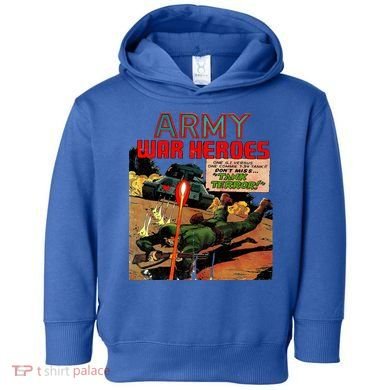 Vintage Comic Cover Title Honor The Brave Army War Heroes Gift Toddler Hoodie