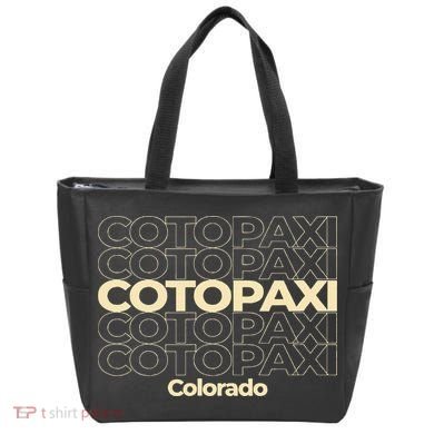 Vintage Cotopaxi Colorado Repeating Text Tote Bag
