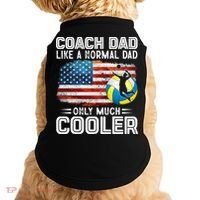 Volleyball Coach Dad Volleyball Players American Flag Gift Doggie Tank thumb 0