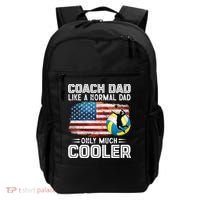 Volleyball Coach Dad Volleyball Players American Flag Gift Backpack thumb 0
