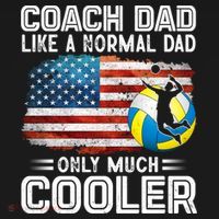 Volleyball Coach Dad Volleyball Players American Flag Gift Backpack thumb 2