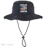 Volleyball Coach Dad Volleyball Players American Flag Gift Bucket Hat thumb 0