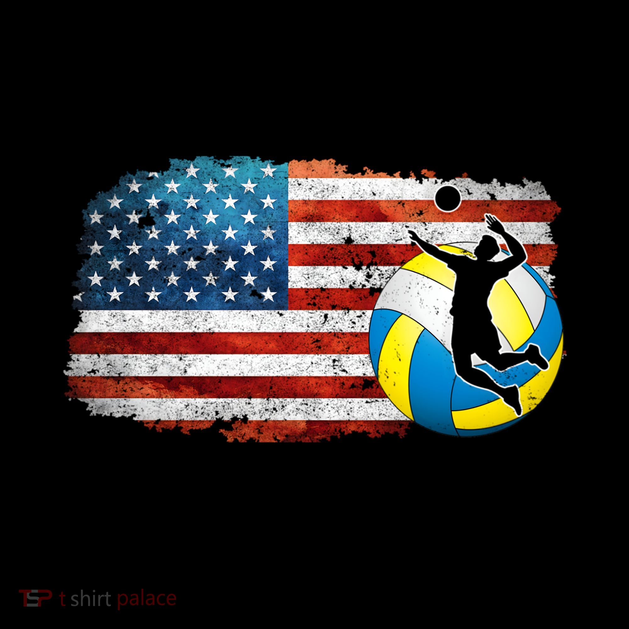 Volleyball Coach Dad Volleyball Players American Flag Gift Coffee Mug