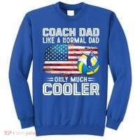 Volleyball Coach Dad Volleyball Players American Flag Gift Sweatshirt thumb 0