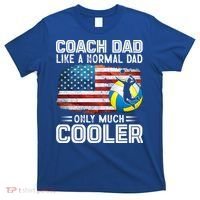 Volleyball Coach Dad Volleyball Players American Flag Gift T-Shirt thumb 0