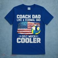 Volleyball Coach Dad Volleyball Players American Flag Gift T-Shirt thumb 5
